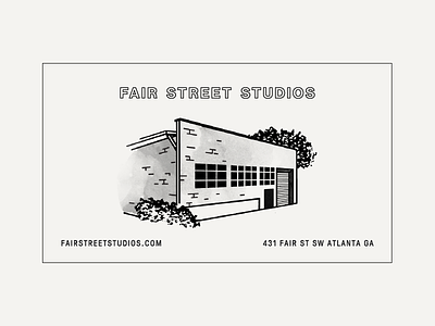 Fair Street Studios building illustration typography