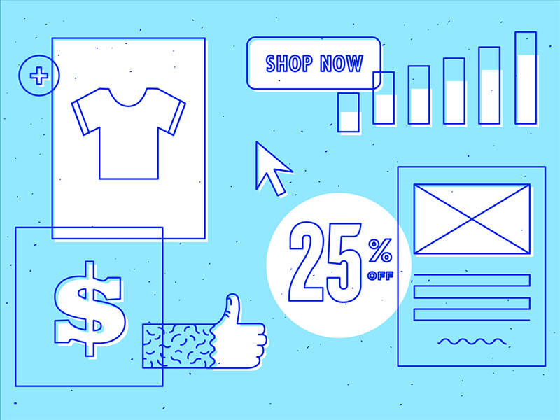 E-commerce tips animation ecommerce illustration monoline