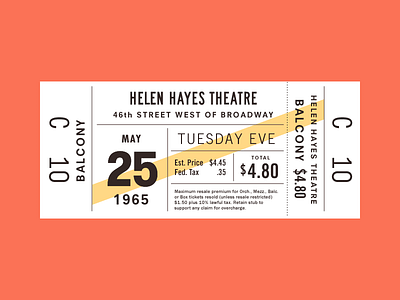 Ticket 5 typography