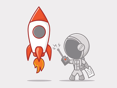 astronaut astro astronaut chibi design illustration space unique vector
