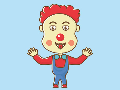 clown cartoon cartoon clown chibi chibi clown clown cute design funny illustration mascot mascot clown vector