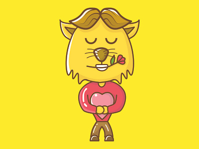loveCat cartoon cartoon love chibi design flower heart illustration love mascot mascot character mascot design mascot love valentine vector