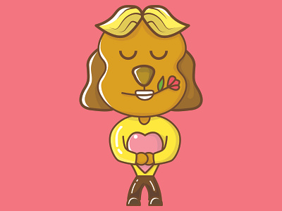 loveDog cartoon cartoon dog chibi design flower heart illustration love mascot mascot character mascot design mascot dog vector