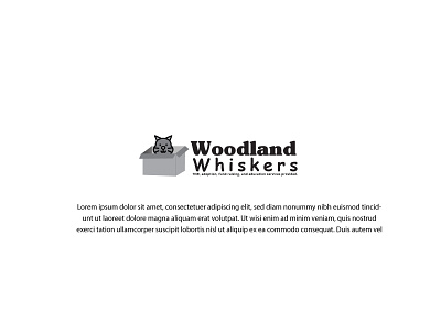 Woodland Whisker Pet Adoption Demo Logo Design