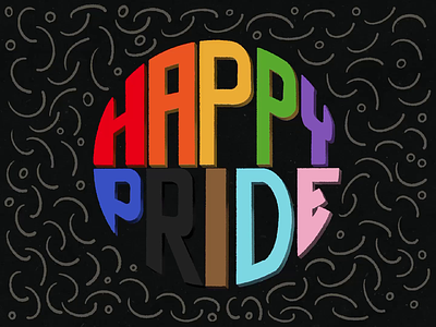 Day 44: 100 Days of Hand Lettering 100dayproject 100daysofhandlettering hand lettering illustration lettering pride procreate progress rainbow type typography