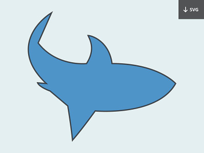 Freebie: Shark Illustration blue figma fish icon illustration shark stroke