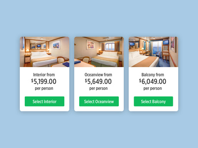 Stateroom Selection Cards