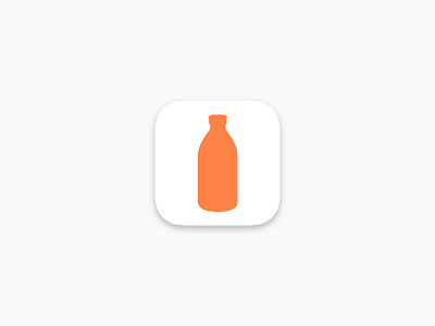 Bottleshake App Icon app bottle bottleshake coffee icon ios orange