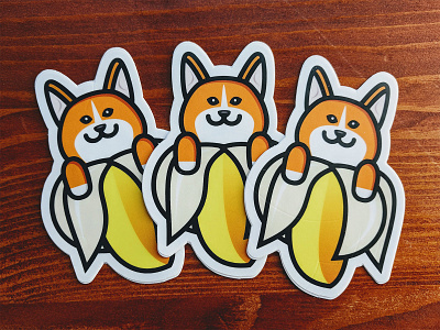 Final Banana Corgi Sticker