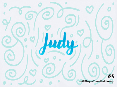 Day 5: 100 Days of Hand Lettering 100dayproject crayola design embellishment hand lettering heart illustration lettering marker marker pen marker sketch type typography