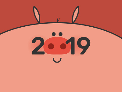 Year Of The Pig 2019 2019 chinese new year cny digital art illustration lunar new year new year pig vector