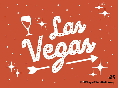 Day 25: 100 Days of Hand and Lettering 100dayproject alcohol arrow design glass hand lettering icon iconography illustration ipad las vegas lettering procreate red stars type typography vegas wine wine glass