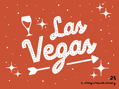 Day 25: 100 Days of Hand and Lettering 100dayproject alcohol arrow design glass hand lettering icon iconography illustration ipad las vegas lettering procreate red stars type typography vegas wine wine glass