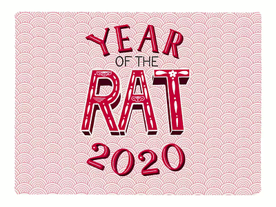Day 31: 100 Days of Hand Lettering 100dayproject design hand lettering illustration ipad lettering lunar lunar new year lunarnewyear process process video procreate rat red type typography video year year of the rat zodiac
