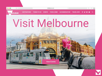 DailyUI 003 - Landing Page 003 concept dailyui landing page melbourne pink travel