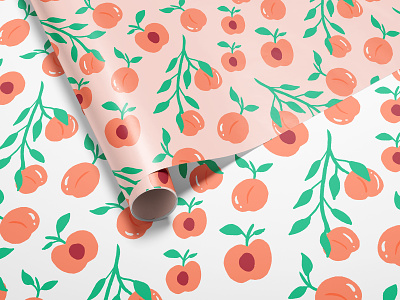"Peachy" Summer Peach Seamless Pattern