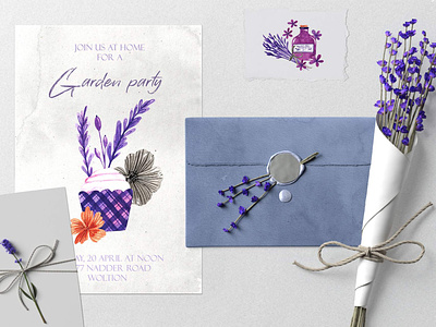 Lavender Spring Watercolor clipart collection