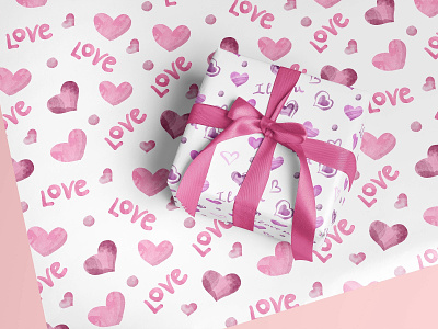 LOVE U Valentine Hearts Seamless Pattern cute patterns hearts pattern illustration minimal pattern pattern seamless pattern seamless patterns surface design surface pattern textile design valentine pattern