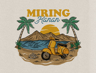 Miring Kanan branding design illustration retro vintage vintage logo