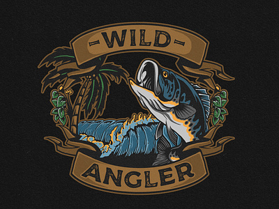 Wild Angler branding design graphic design illustration retro vintage vintage logo