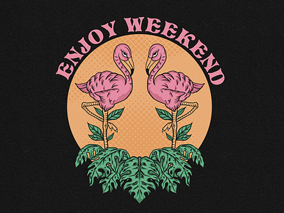 Enjoy Weekend branding design illustration retro vector vintage vintage logo