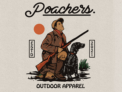 Poachers branding design graphic design illustration retro vintage vintage logo