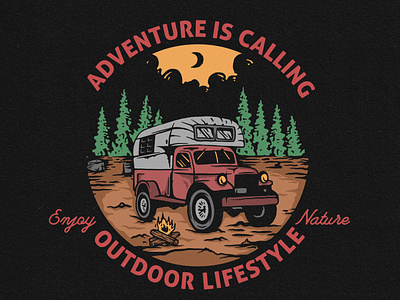 Adventure is calling branding design illustration logo retro vector vintage vintage logo