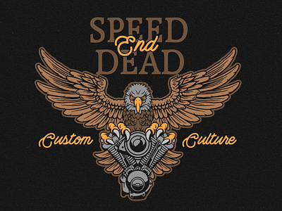 Speed end dead branding design graphic design illustration logo retro vector vintage vintage logo