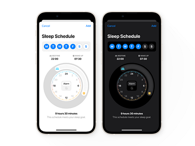 iOS Sleep Schedule Redesign