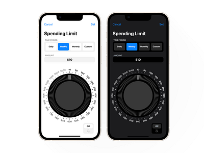 Spending Limit apple banking braun credit design dial ios limit spending ui