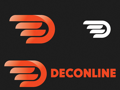 Deconline graphic logo logodesign marketing orange