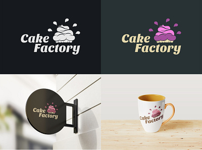 CakeFactory cake cup design designs factory graphic logo logodesign sweet vector