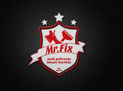 Mr. Fix auto car polishing logo branding car clear design graphic graphic design logo polishing vector