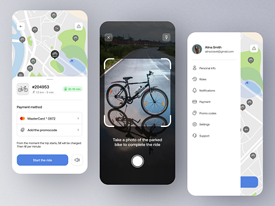 Bike Rental App app bike bike rental app design mobile mobile design rental rental app ui uxui