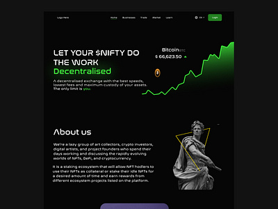 NFT and Crypto Trading 1 page websites