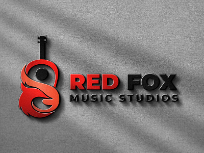 Red fox music studio logo design by Abid Qureshi on Dribbble