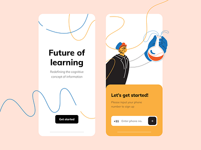 Learning App - UI app app design app ui application design branding clean illustration learning app minimal mobile mobile app mobile app design mobile application mobile design mobile ui product product design ui design ui ux design ux