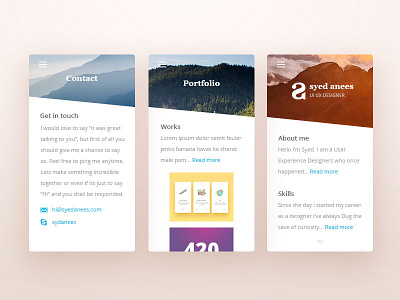 Personal Website by Syed Anees on Dribbble