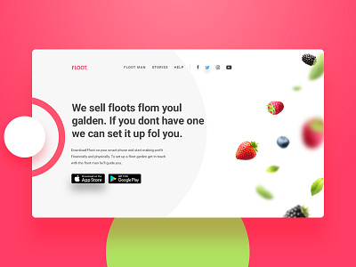 Landing Page android download fruits header ios landing page navigation phrase ui ux visual design website