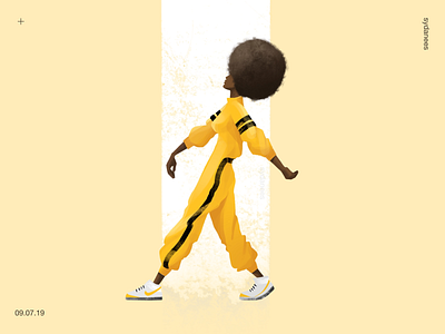 Flaunt - Afro challenge character design illustration landing page vector visual design