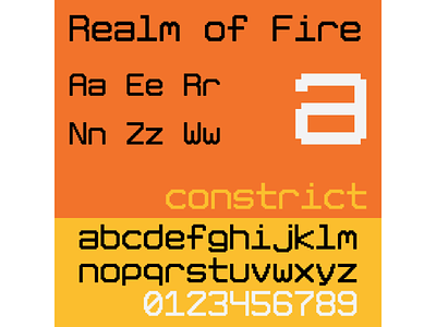 Realm of Fire Font design font font design fontstruct graphic design pixel font raster font