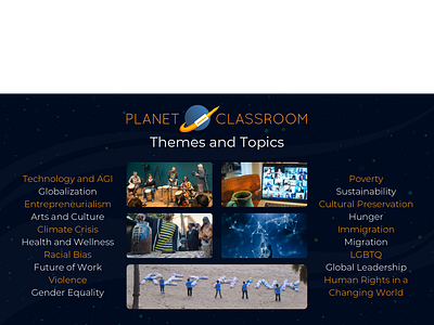 Planet Classroom Themes and Topics