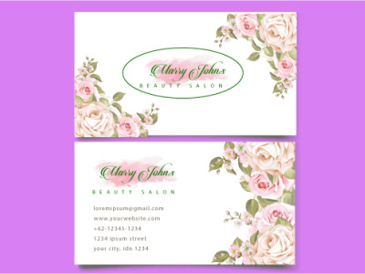 Feminine Floral Business card business card design faminine fashion floral design