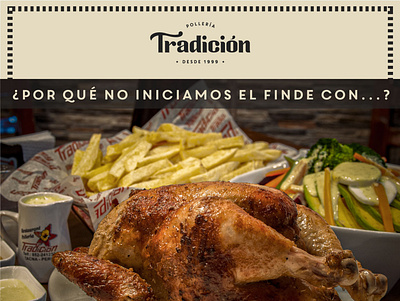 Fin de semana - Tradición Restaurant facebook post food illustrator photoshop product photography