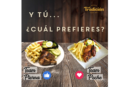 Versus - Tradición Restaurant facebook post food illustrator photoshop promo vector