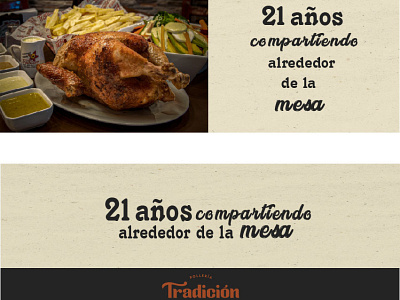 Cover photos – Tradición Restaurant facebook cover illustrator logo typhography