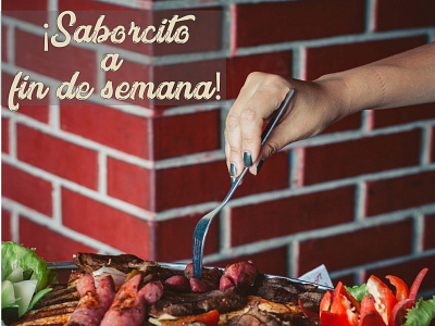 Sabor a fin de semana - Tradición Restaurant facebook post food illustrator photoshop product photography typhography