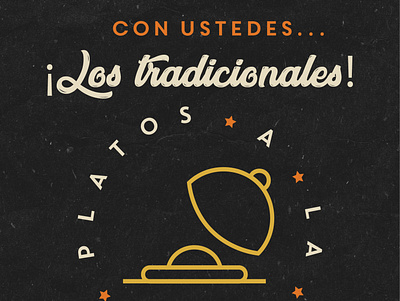 Tradicionales - Tradición Restaurant brand pattern facebook post illustrator typhography vector