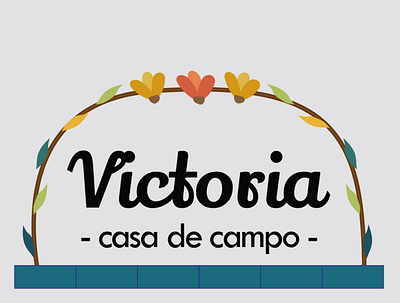 Victoria - casa de campo - branding design entrepreneurship facebook facebook post illustrator instagram local business logo tiktok typhography