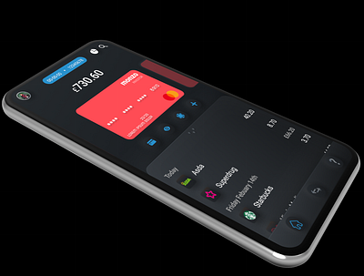 Dark Monzo Neumorphism app bank dark dark mode dark ui figma mobile app mobile ui monzo neumorphism rotato skeumorphic uiux ux